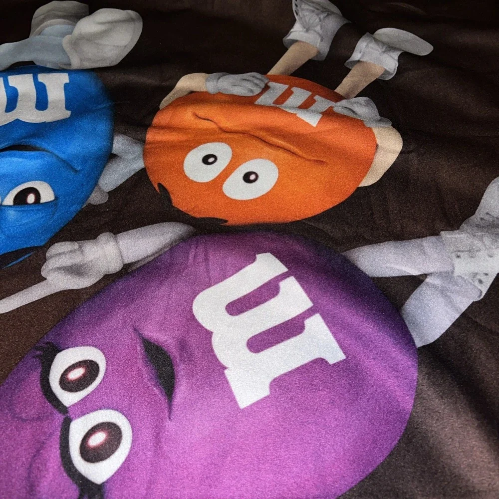 M&Ms Fleece Lightweight‎ Throw Blanket Mars Chocolate Candy Characters 60